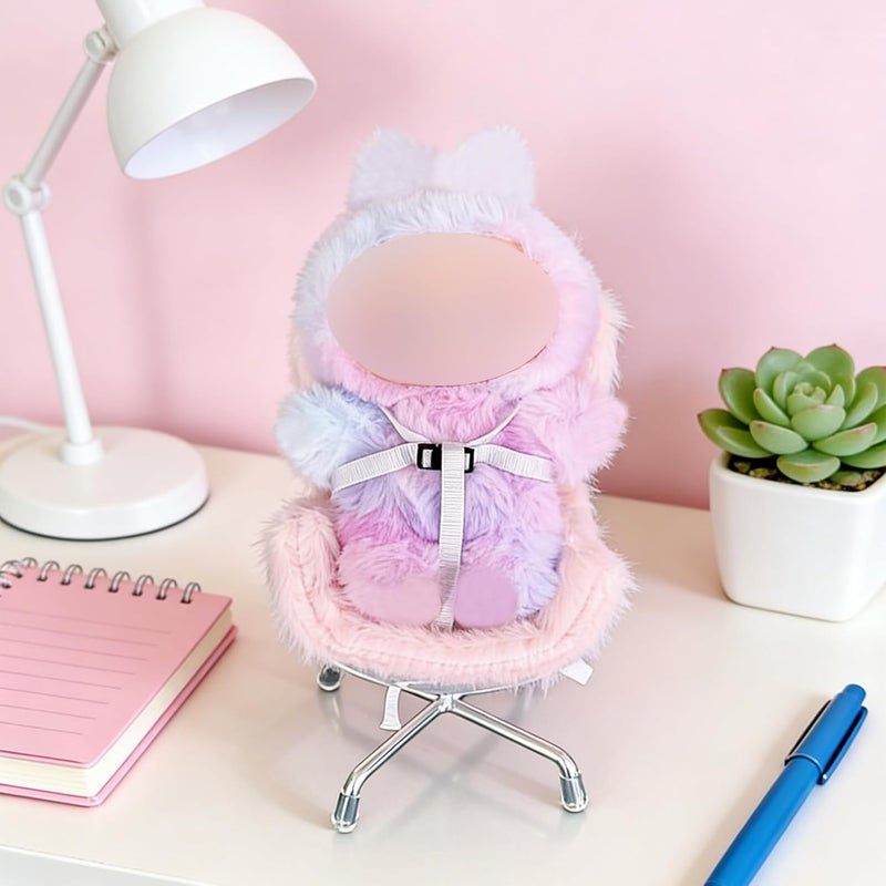 SwiftServ Doll Car Seat for 17cm Dolls with Air Vent Clip and Desktop Stand, Cute and Functional Car Ornament for Blind Box Doll Fans, Collectors, (Mint Green Ombre​) - Image 4